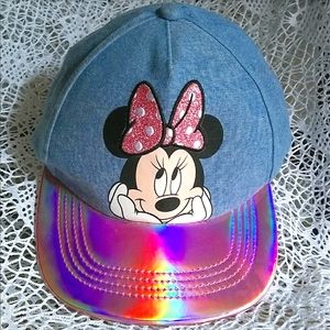 Disney Minnie Mouse girl's pink baseball hat
